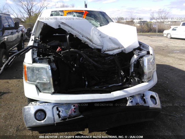 1FTFW1CV1AKE19003 - 2010 FORD F150 SUPERCREW WHITE photo 6