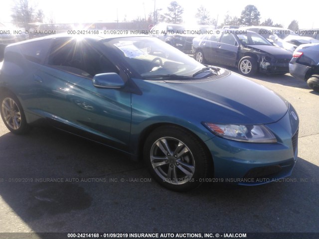 JHMZF1D45DS000366 - 2013 HONDA CR-Z BLUE photo 1