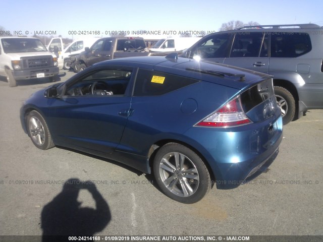 JHMZF1D45DS000366 - 2013 HONDA CR-Z BLUE photo 3