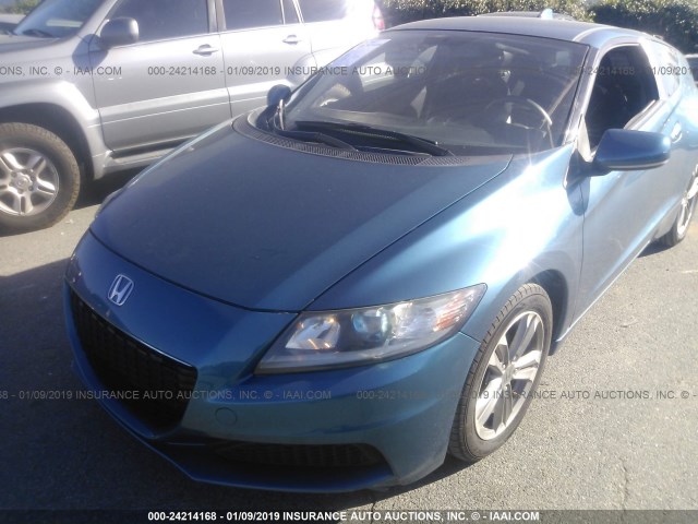 JHMZF1D45DS000366 - 2013 HONDA CR-Z BLUE photo 6