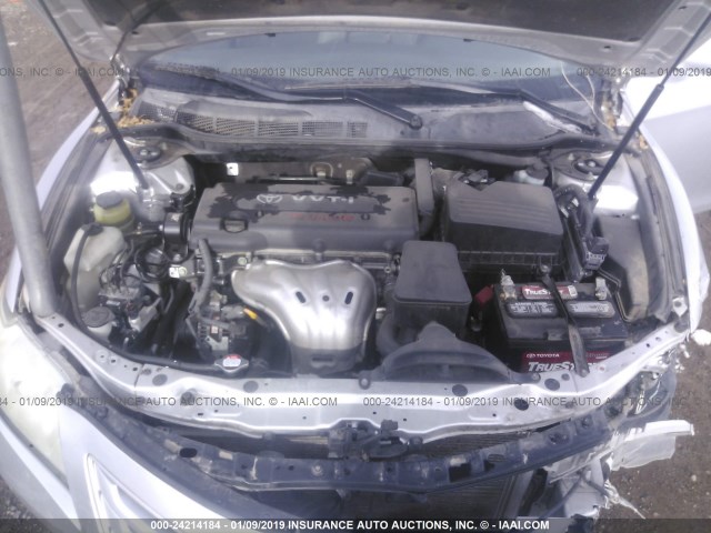 4T4BE46K28R045313 - 2008 TOYOTA CAMRY CE/LE/XLE/SE SILVER photo 10