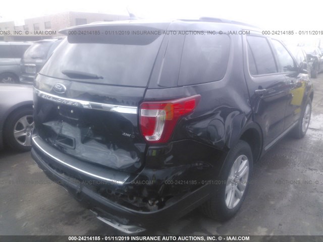 1FM5K8D89JGB93834 - 2018 FORD EXPLORER XLT BLACK photo 4