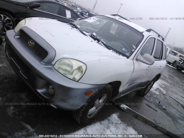 KM8SC73D23U436722 - 2003 HYUNDAI SANTA FE GLS/LX WHITE photo 2