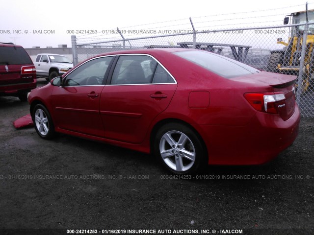 4T1BF1FK9DU662983 - 2013 TOYOTA CAMRY L/SE/LE/XLE 红色 照片 3