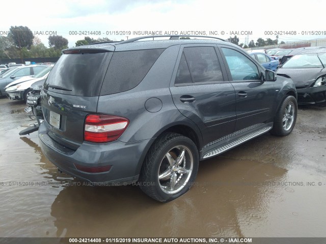 4JGBB2FB6BA660639 - 2011 MERCEDES-BENZ ML 350 BLUETEC BLUE photo 4