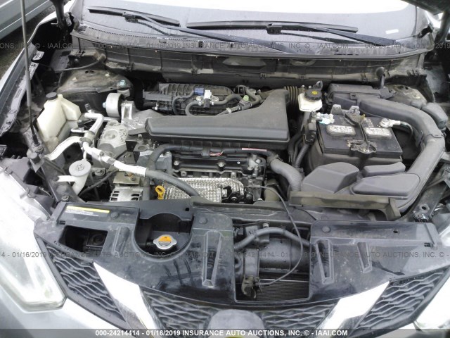 5N1AT2ML8FC835634 - 2015 NISSAN ROGUE S/SL/SV GRAY photo 10