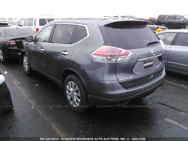 5N1AT2ML8FC835634 - 2015 NISSAN ROGUE S/SL/SV GRAY photo 3