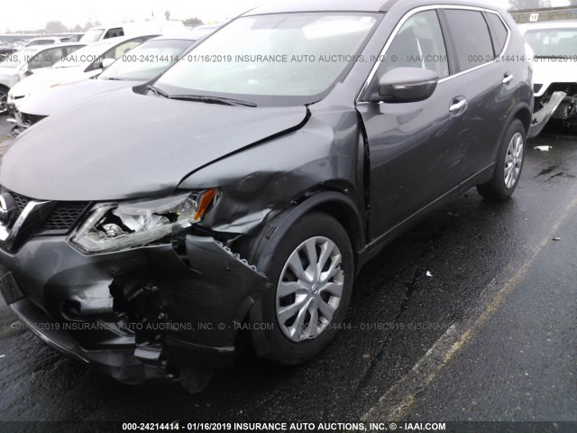 5N1AT2ML8FC835634 - 2015 NISSAN ROGUE S/SL/SV GRAY photo 6