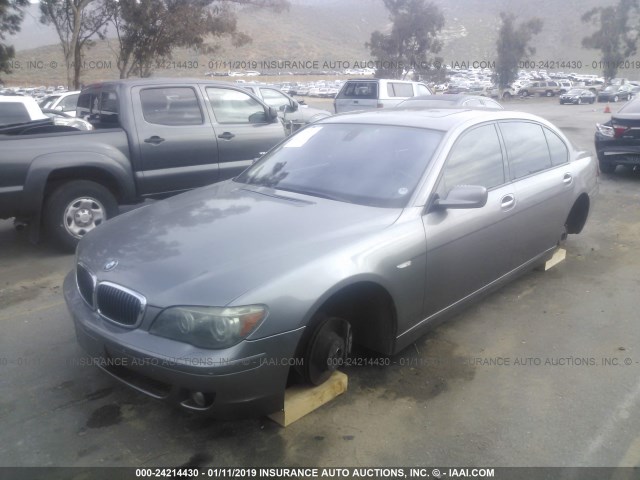 WBAHN83527DT72384 - 2007 BMW 750 GRAY photo 2