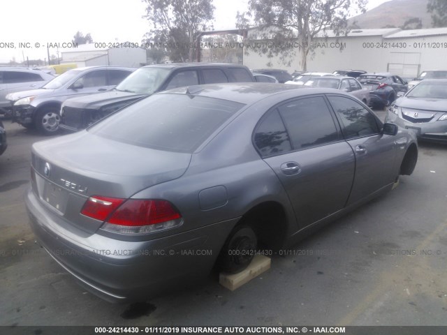 WBAHN83527DT72384 - 2007 BMW 750 GRAY photo 4