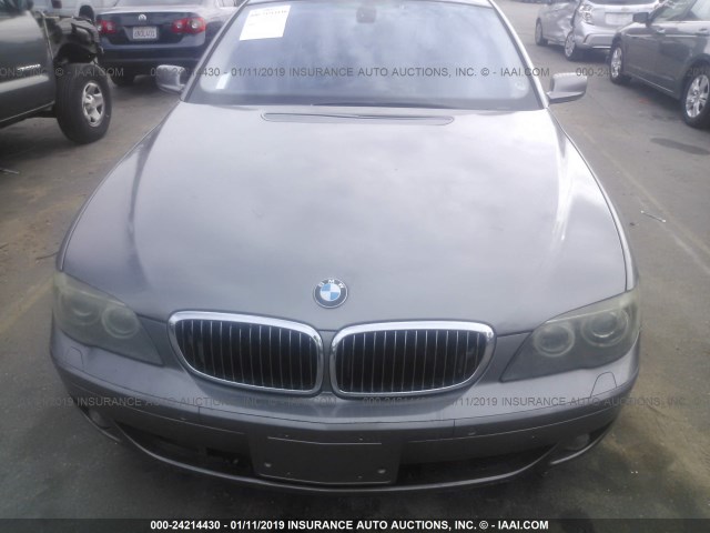 WBAHN83527DT72384 - 2007 BMW 750 GRAY photo 6