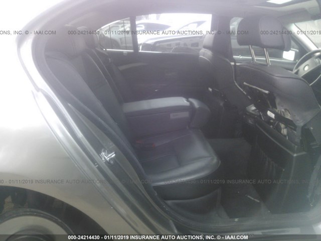 WBAHN83527DT72384 - 2007 BMW 750 GRAY photo 8