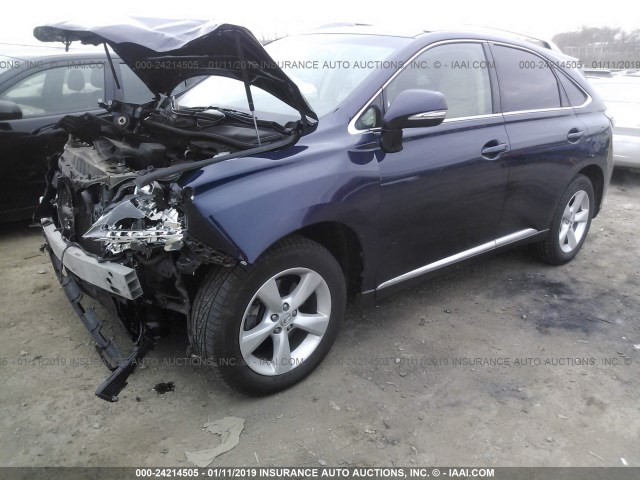 2T2BK1BA8FC298063 - 2015 LEXUS RX 350/BASE/F SPORT BLUE photo 2