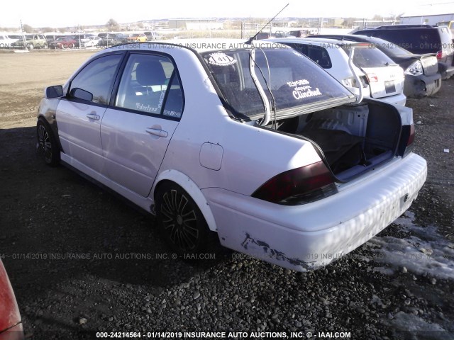 JA3AJ86E32U026394 - 2002 MITSUBISHI LANCER OZ RALLY WHITE photo 3