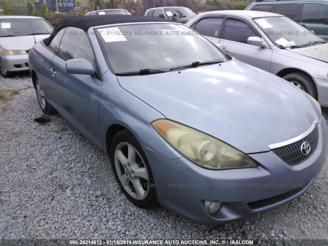 4T1FA38P55U047532 - 2005 TOYOTA CAMRY SOLARA SE/SLE BLUE photo 1