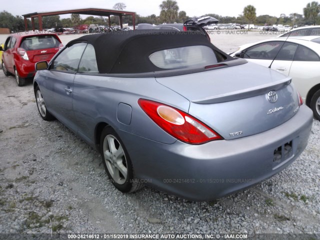 4T1FA38P55U047532 - 2005 TOYOTA CAMRY SOLARA SE/SLE BLUE photo 3