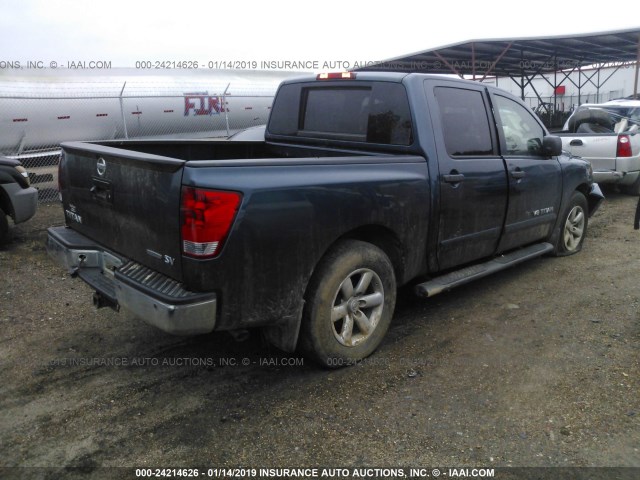 1N6BA0ED6DN309852 - 2013 NISSAN TITAN S/SV/SL/PRO-4X BLUE photo 4