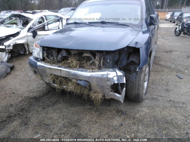 1N6BA0ED6DN309852 - 2013 NISSAN TITAN S/SV/SL/PRO-4X BLUE photo 6