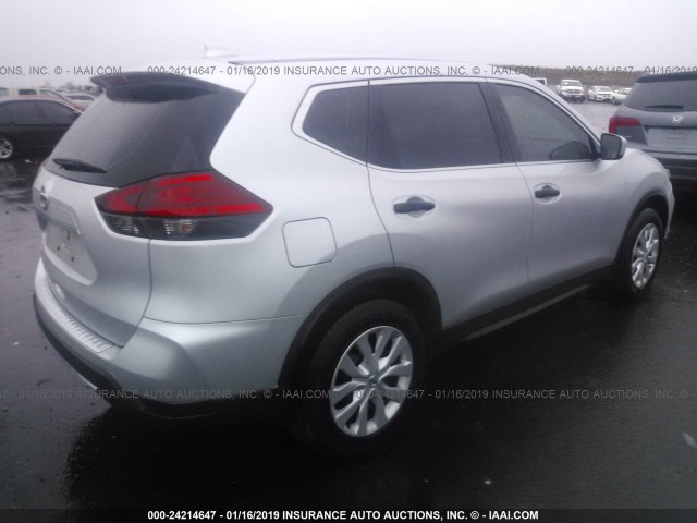 KNMAT2MT4HP599497 - 2017 NISSAN ROGUE S/SV GRAY photo 4