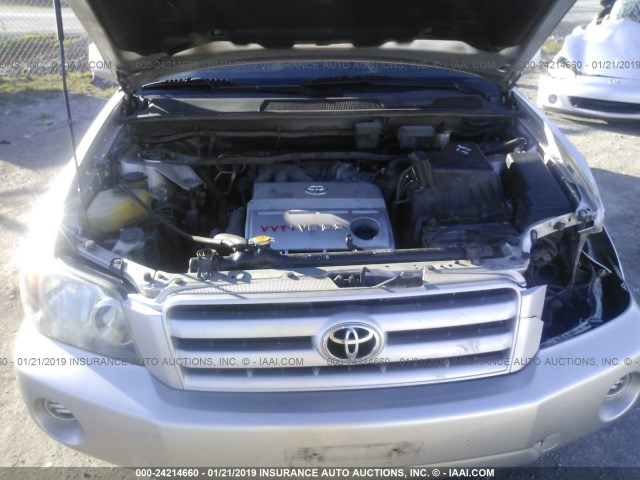 JTEGP21A840024321 - 2004 TOYOTA HIGHLANDER LIMITED SILVER photo 10