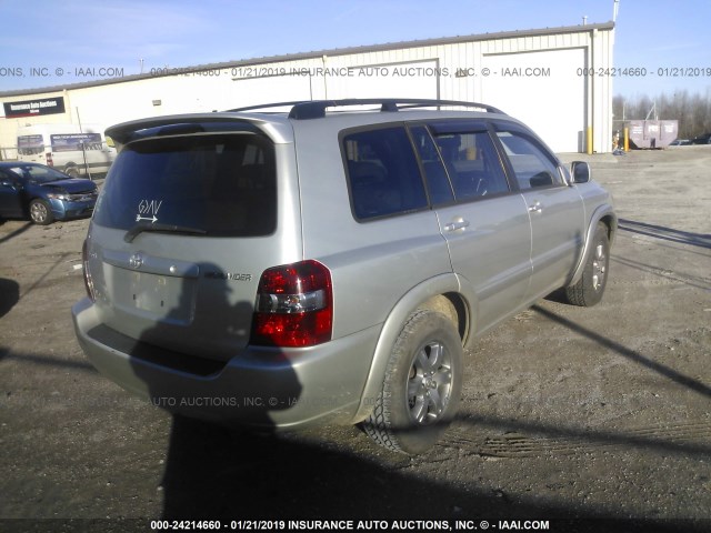 JTEGP21A840024321 - 2004 TOYOTA HIGHLANDER LIMITED SILVER photo 4