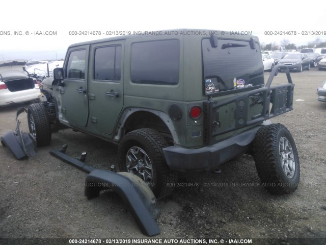 1C4BJWDG3FL717810 - 2015 JEEP WRANGLER UNLIMITED SPORT GREEN photo 3