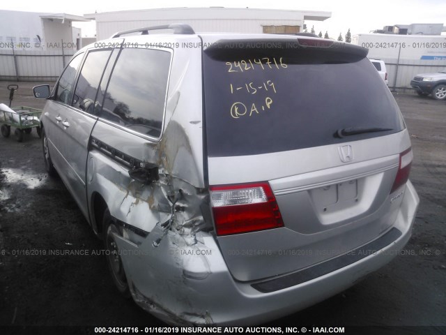 5FNRL38685B053577 - 2005 HONDA ODYSSEY EXL GRAY photo 3