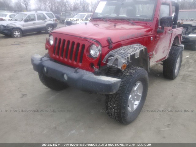 1J4AA2D17BL613311 - 2011 JEEP WRANGLER SPORT RED photo 6