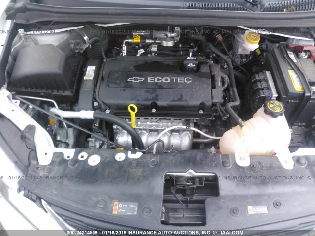 1G1JB5SH5J4116344 - 2018 CHEVROLET SONIC LS WHITE photo 10