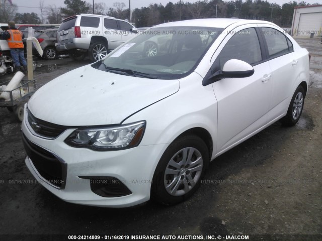 1G1JB5SH5J4116344 - 2018 CHEVROLET SONIC LS WHITE photo 2
