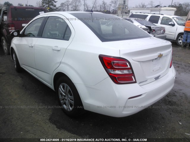 1G1JB5SH5J4116344 - 2018 CHEVROLET SONIC LS WHITE photo 3