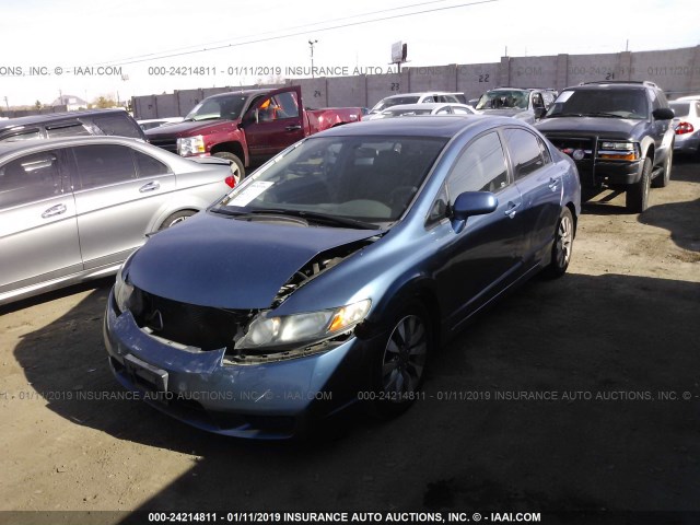 2HGFA1F90AH538795 - 2010 HONDA CIVIC EXL BLUE photo 2