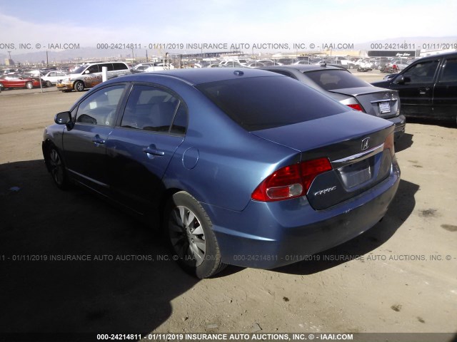 2HGFA1F90AH538795 - 2010 HONDA CIVIC EXL BLUE photo 3