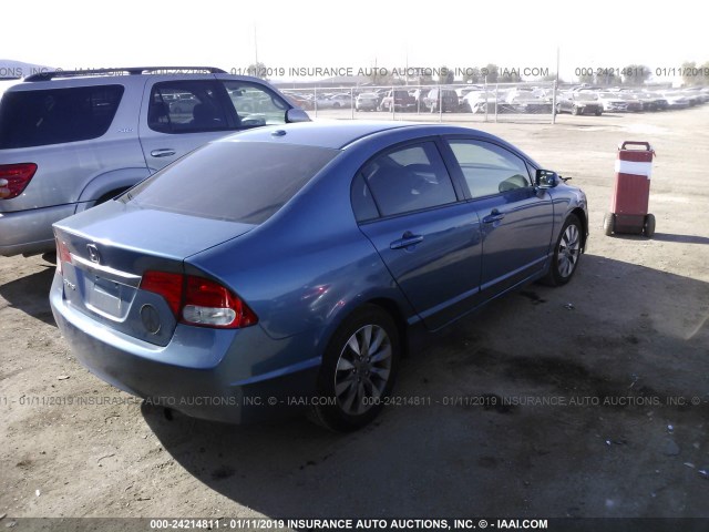 2HGFA1F90AH538795 - 2010 HONDA CIVIC EXL BLUE photo 4