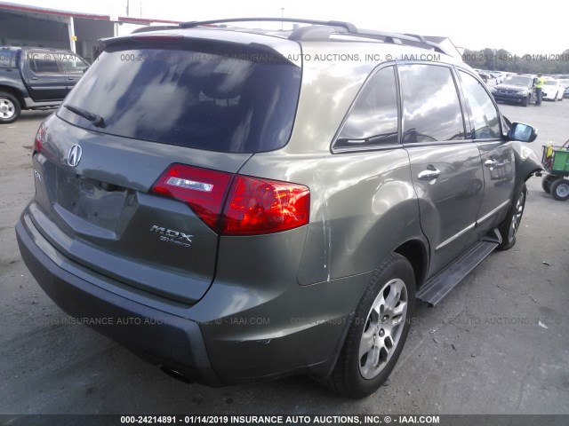 2HNYD28407H526333 - 2007 ACURA MDX TECHNOLOGY GRAY photo 4