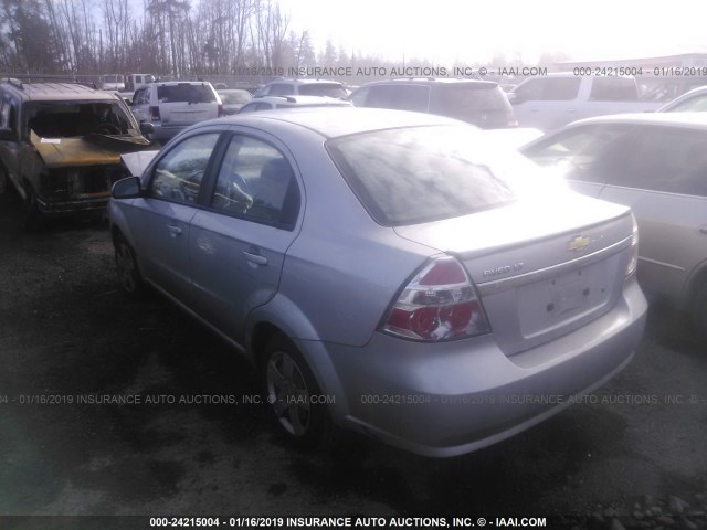 KL1TD5DE6AB100265 - 2010 CHEVROLET AVEO LS/LT ვერცხლისფერი ფოტო 3