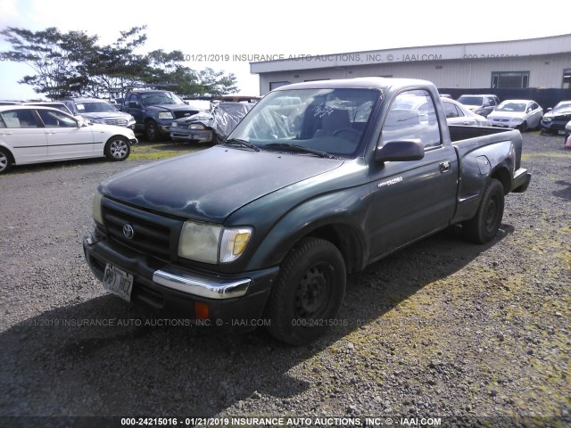 4TANL42N3YZ679438 - 2000 TOYOTA TACOMA GREEN photo 2