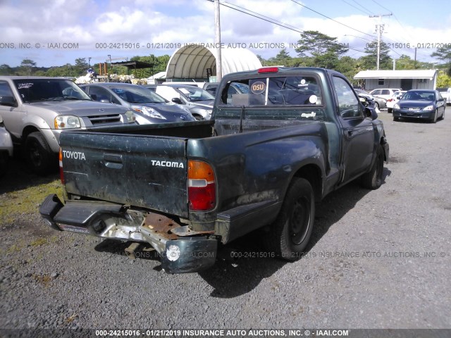 4TANL42N3YZ679438 - 2000 TOYOTA TACOMA GREEN photo 4