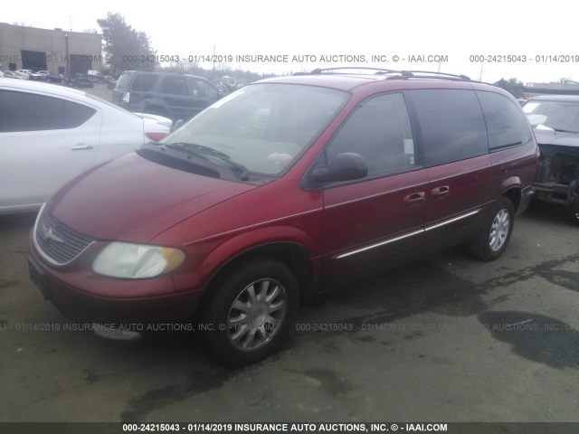 2C4GP54L23R353782 - 2003 CHRYSLER TOWN & COUNTRY LXI RED photo 2