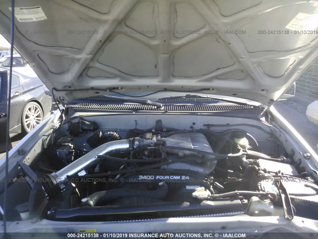 5TEGN92N63Z185592 - 2003 TOYOTA TACOMA DOUBLE CAB PRERUNNER SILVER photo 10