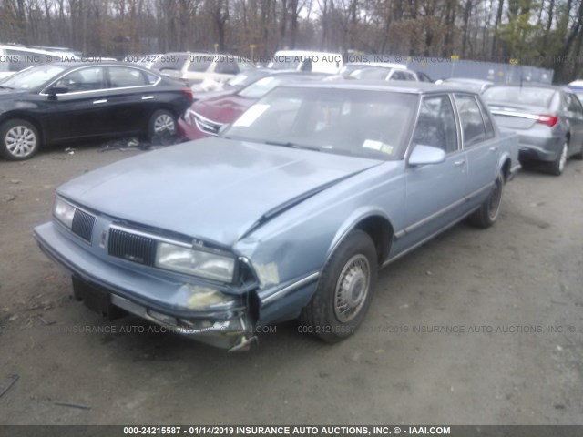 1G3HY54CXKW301632 - 1989 OLDSMOBILE DELTA 88 ROYALE BROUGHAM Light Blue photo 2