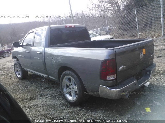 1C6RD7GT5CS295522 - 2012 DODGE RAM 1500 SLT GRAY photo 3