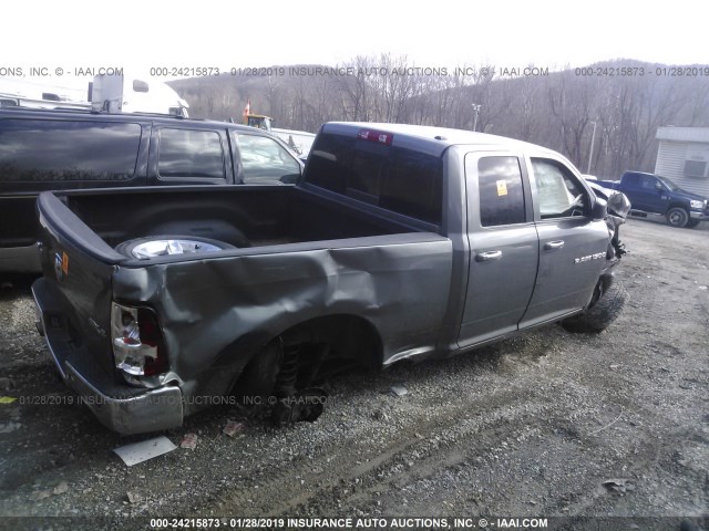 1C6RD7GT5CS295522 - 2012 DODGE RAM 1500 SLT GRAY photo 4