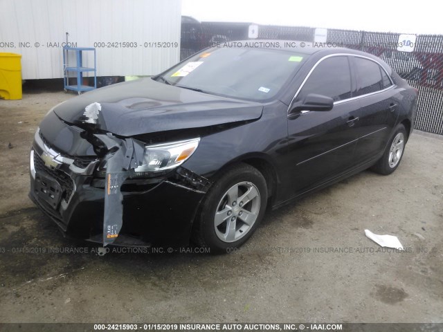 1G11B5SL2FF114986 - 2015 CHEVROLET MALIBU LS BLACK photo 2