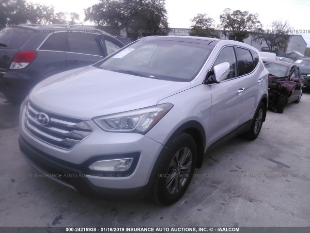 5XYZUDLB3DG106278 - 2013 HYUNDAI SANTA FE SPORT  SILVER photo 2