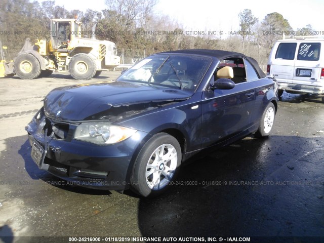 WBAUL73509VE86494 - 2009 BMW 128 I Dark Blue photo 2