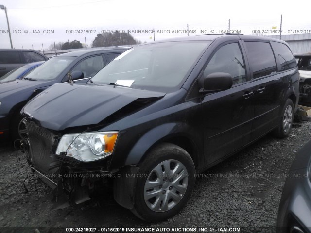 2C4RDGBGXER319529 - 2014 DODGE GRAND CARAVAN SE Navy photo 2