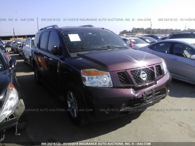 5N1BA0ND6EN606278 - 2014 NISSAN ARMADA SV/SL/PLATINUM BURGUNDY photo 1