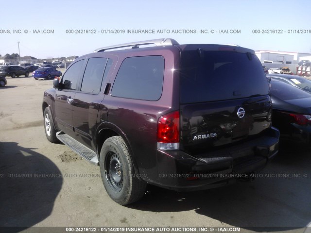 5N1BA0ND6EN606278 - 2014 NISSAN ARMADA SV/SL/PLATINUM BURGUNDY photo 3