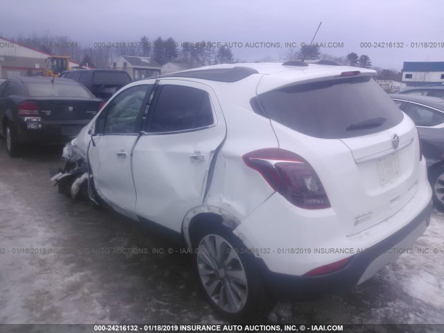 KL4CJESB3JB535118 - 2018 BUICK ENCORE PREFERRED WHITE photo 3